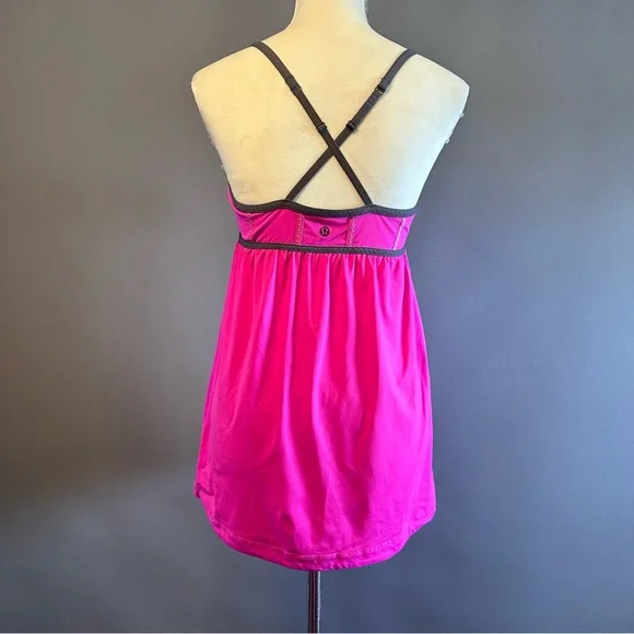 Lululemon Rehearsal Tank Top Adjustable Straps Sz 8 Pink Ballet Workout - Picture 6 of 10